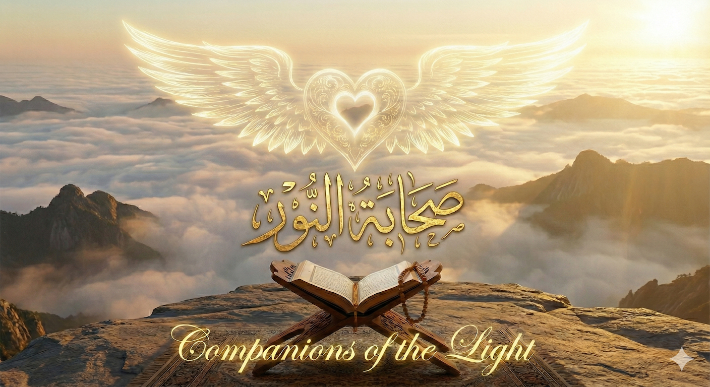 heart & wings, holy book, zikr beads, majestic view